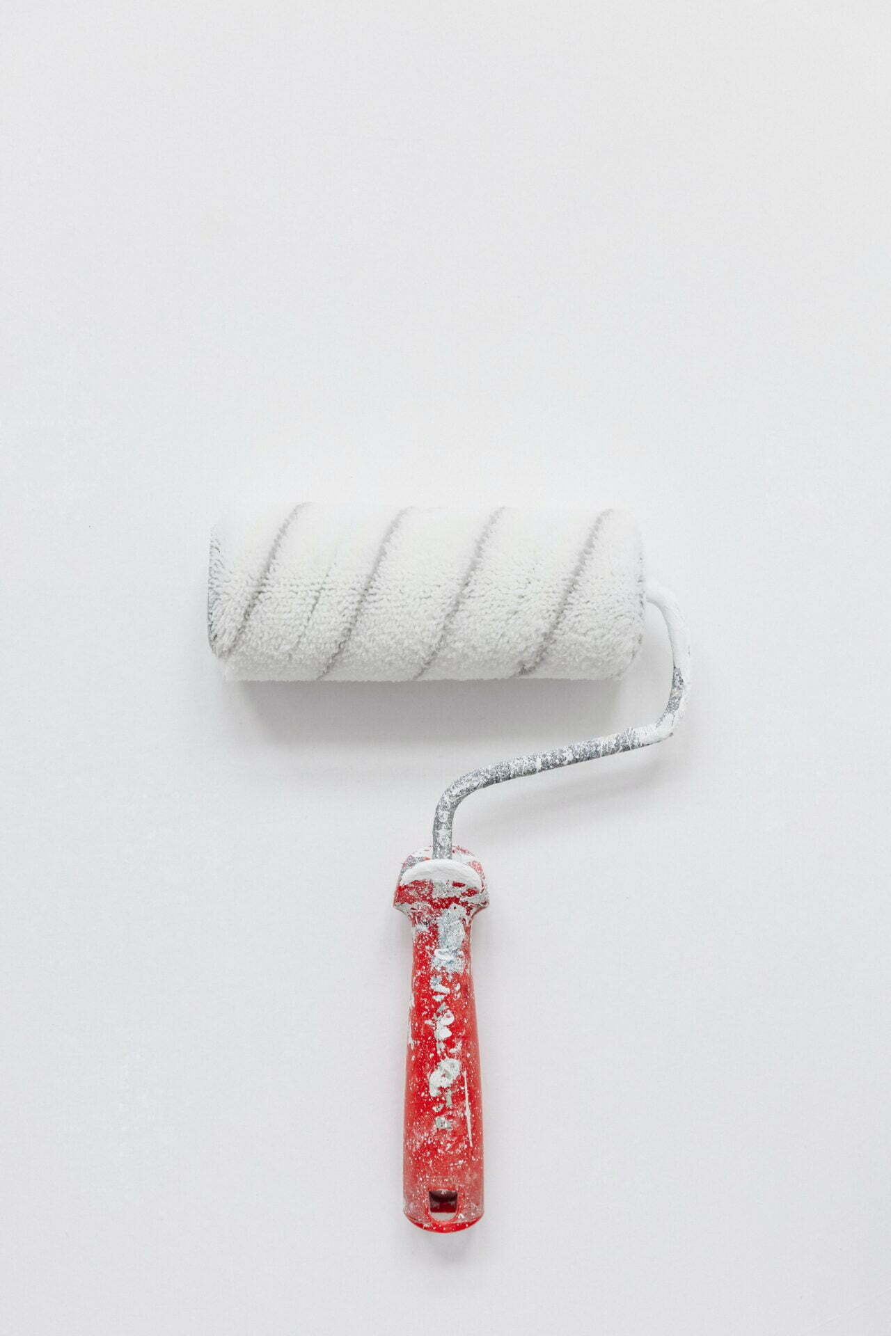 white paint roller