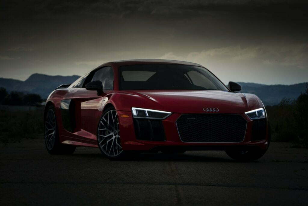 red Audi coupe