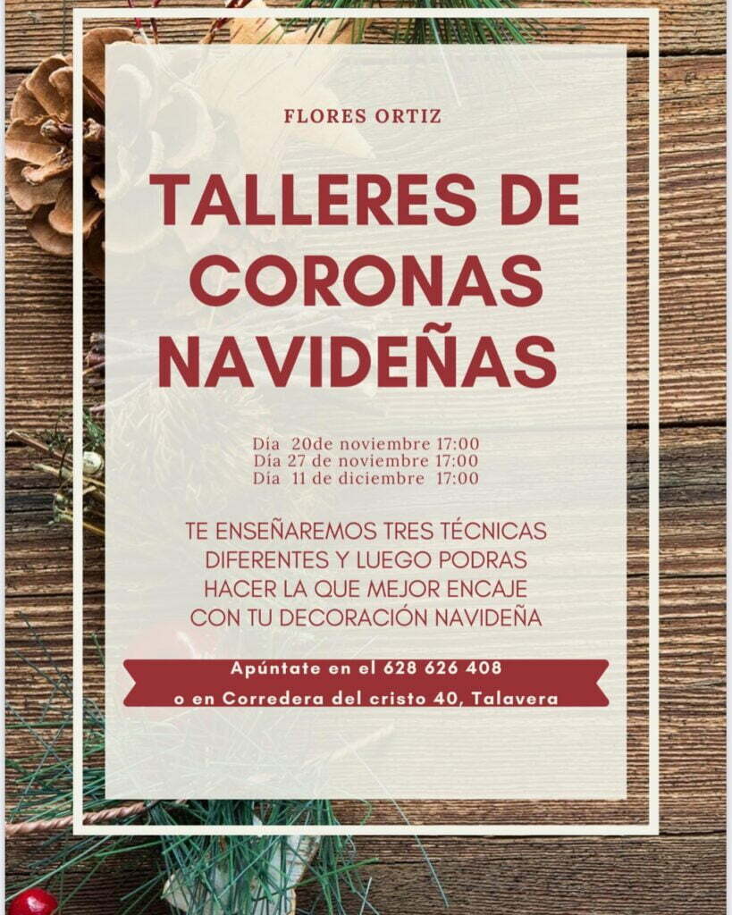 taller de coronas navidenas