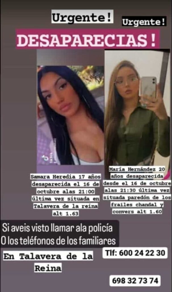 Desaparecidas en Talavera de la Reina