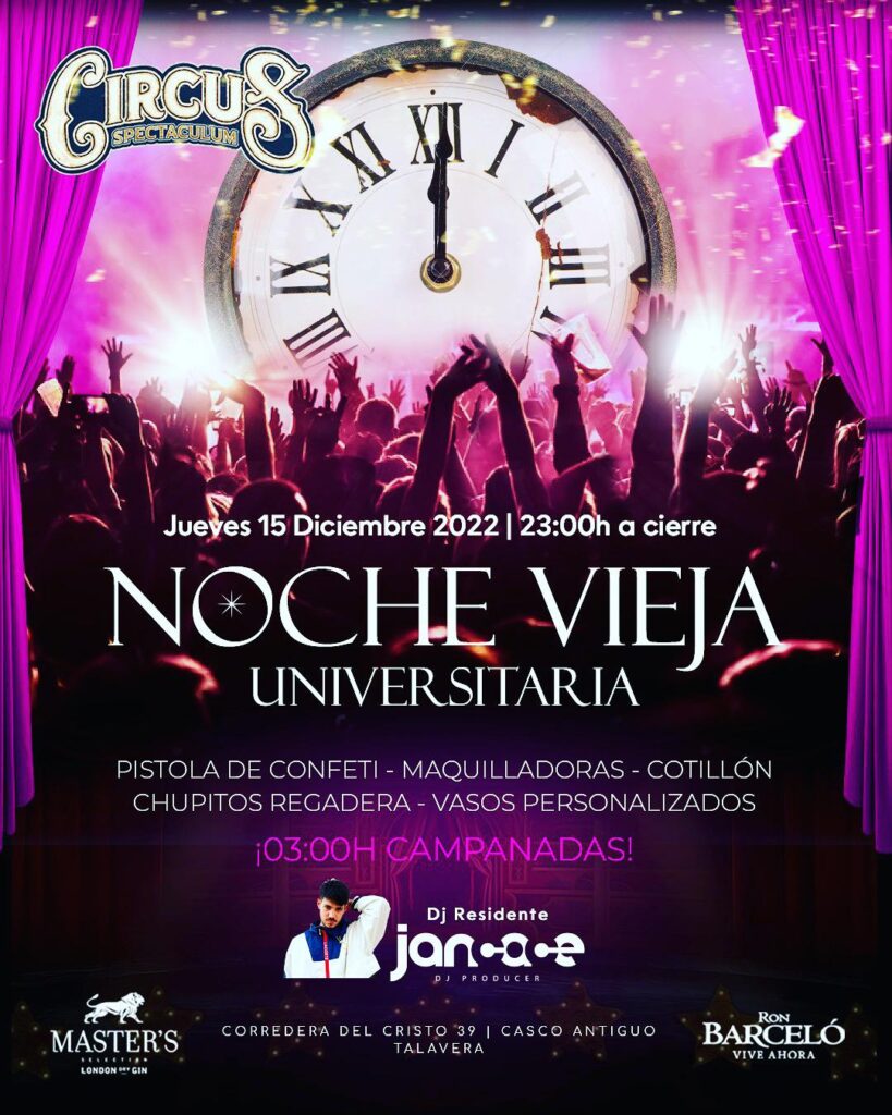 Nochevieja universitaria en Circus