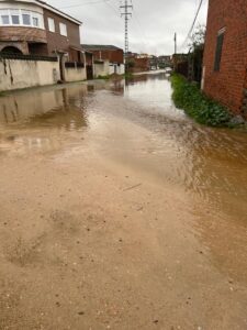 SOS Talavera denuncia que este barrio de Talavera ha quedado inundado por las lluvias