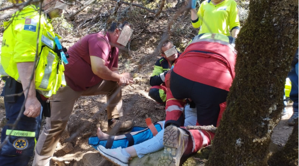 Rescatan a senderista herida en un pueblo de Toledo 