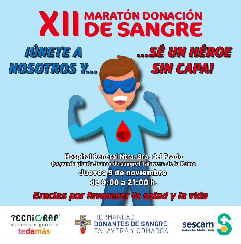 XII Maratón donación de sangre: ¡Sé un héroe sin capa!