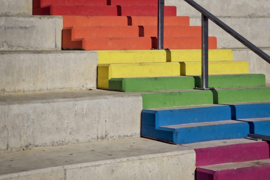 multicolored staircase