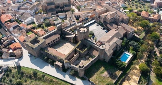 Vista aérea del Castillo de Oropesa – Foto del Portal de Cultura de Castilla-La Mancha
