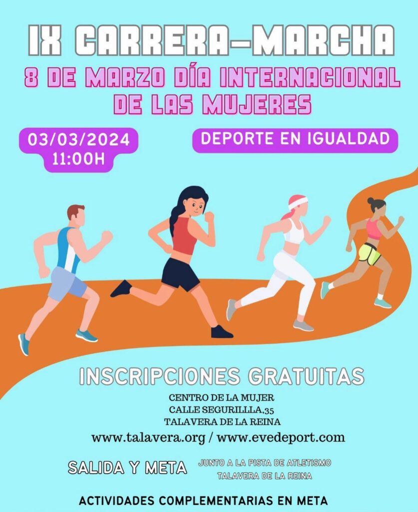 IX Carrera-Marcha de Talavera 8 de marzo día internacional de las mujeres