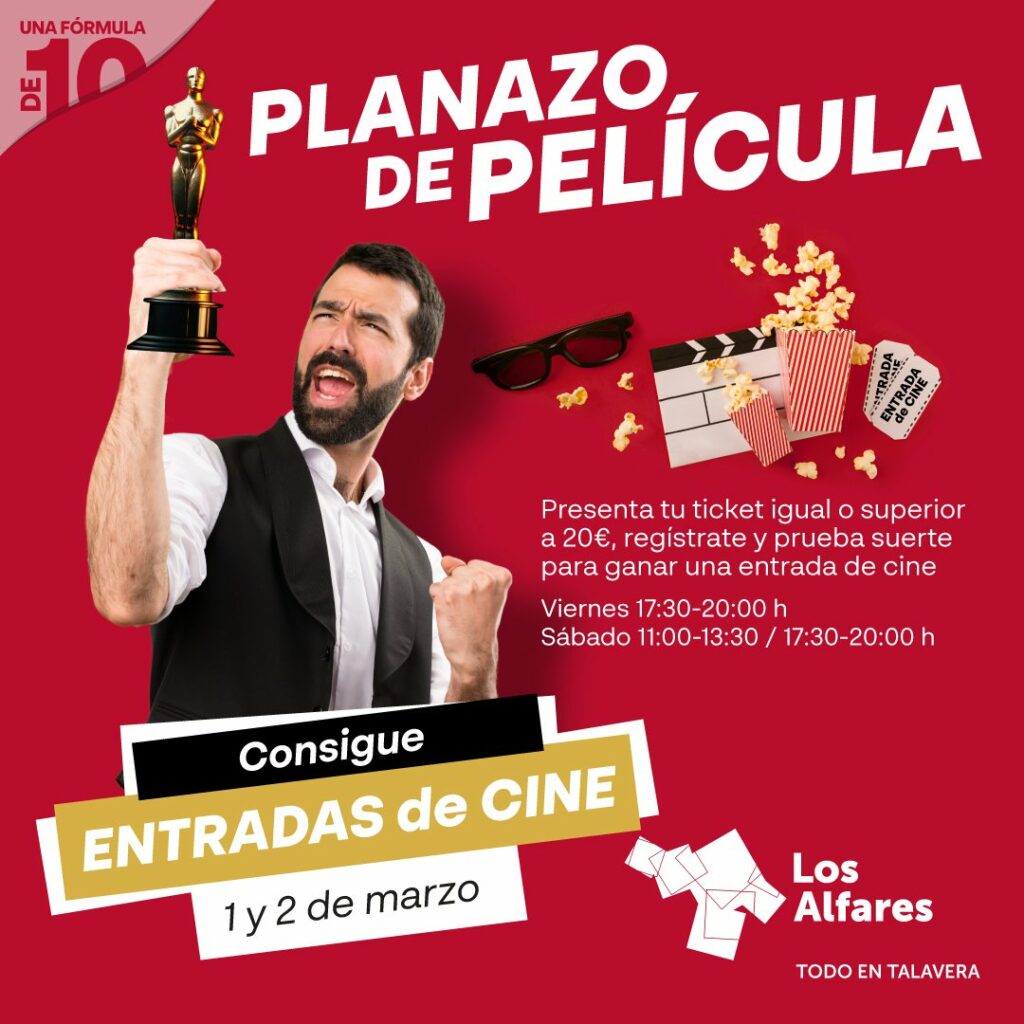 El centro comercial Los Alfares celebra los Oscar con 50 entradas de cine - Foto de la redes sociales de Los Alfares