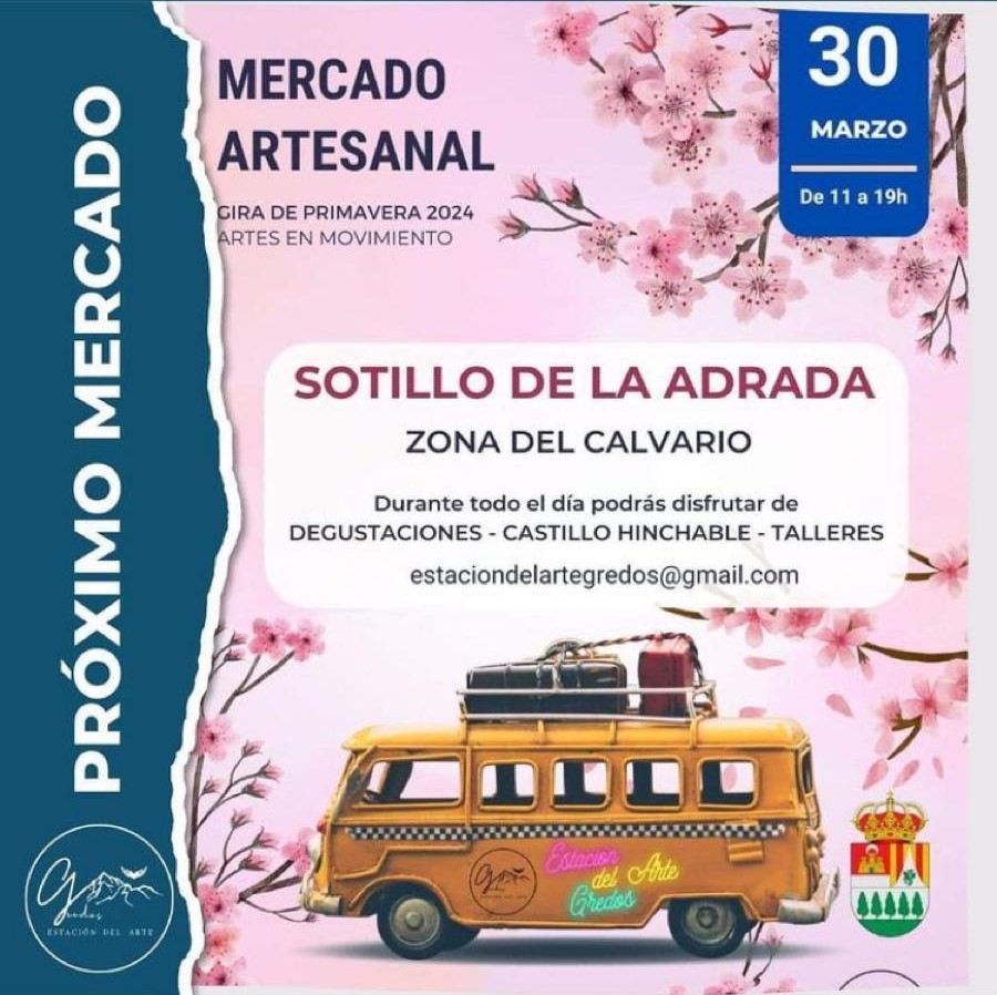 Mercado Artesanal: día 30 de Marzo en Sotillo de La Adrada