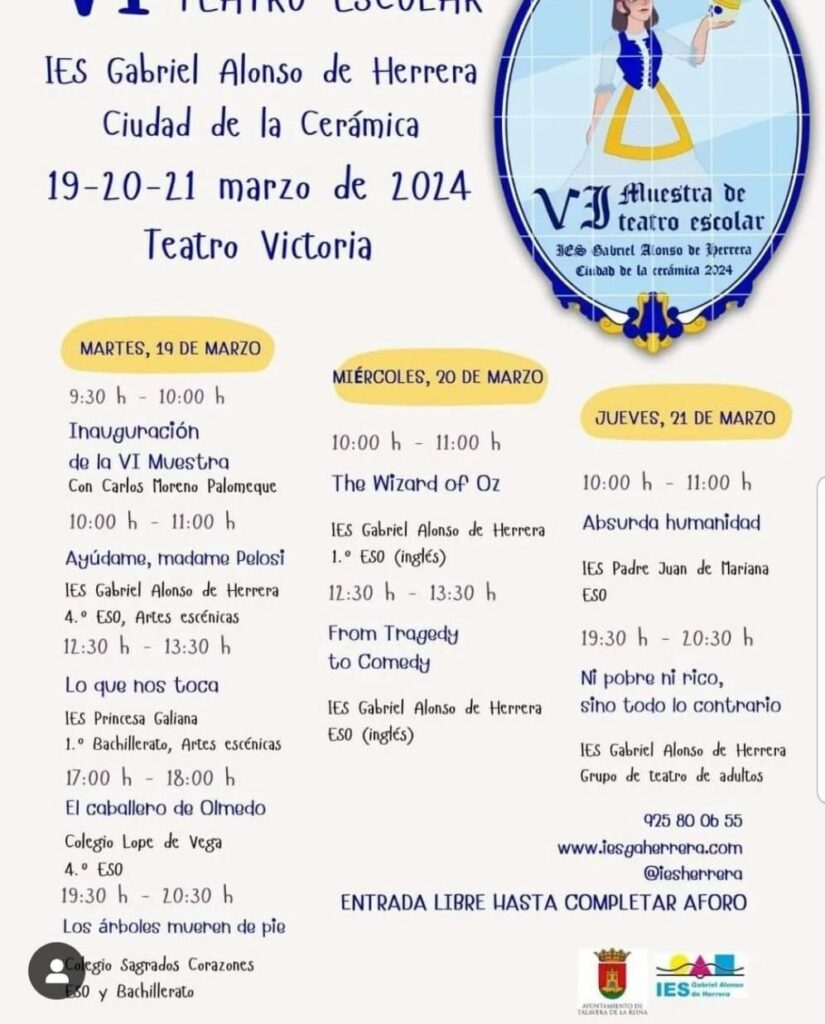 Actividades de la Agenda Cultural en Talavera para hoy miércoles 20 de marzo