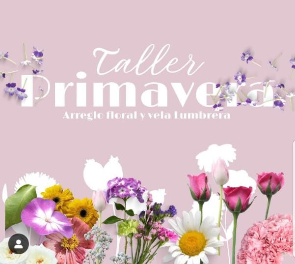 Taller de Primavera en Talavera - Arreglo floral y vela lumbrera