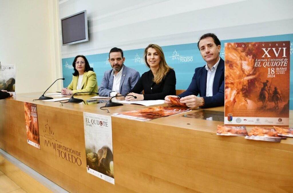 Diputación de Toledo respalda la XVI Lectura Universal de ‘El Quijote’ en Esquivias el próximo día 23 de abril