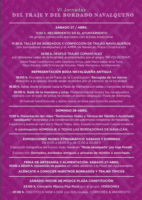 Programa del evento