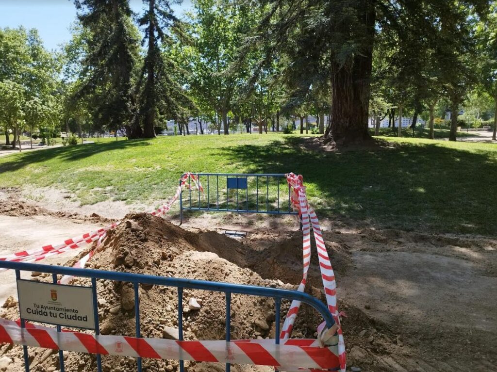 Obras en el Parque de la Alameda a 15 días de las ferias