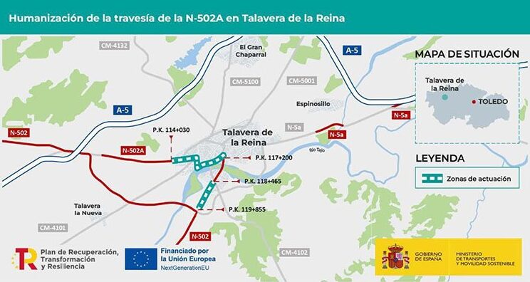 ¿Qué significa la 'humanización' de la travesía de la N-502 en Talavera?