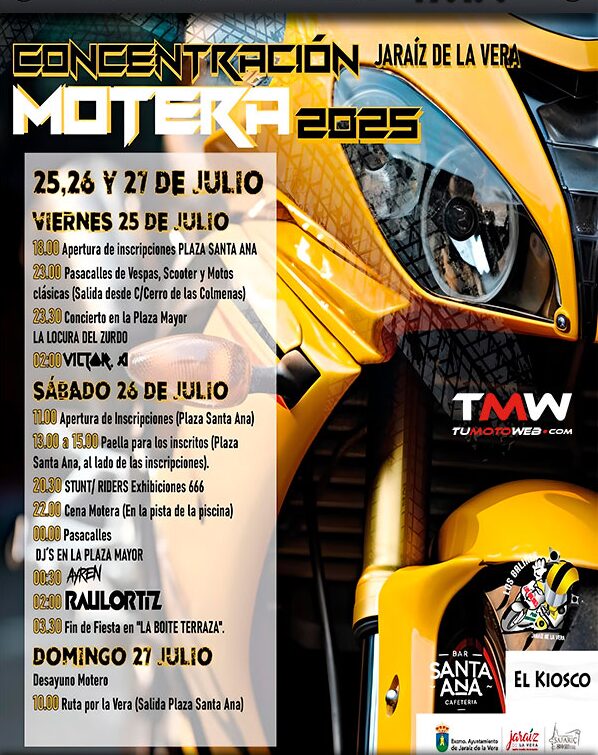 Conciertos, exhibiciones ¡Y sorteos donde puedes ganar hasta una moto!
