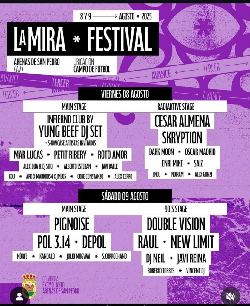 Todo sobre La Mira Festival 2025: en Arenas de San Pedro