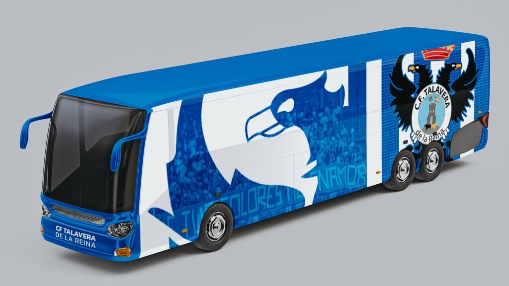 La nueva imagen del autobús del CF Talavera