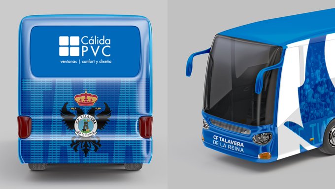 La nueva imagen del autobús del CF Talavera
