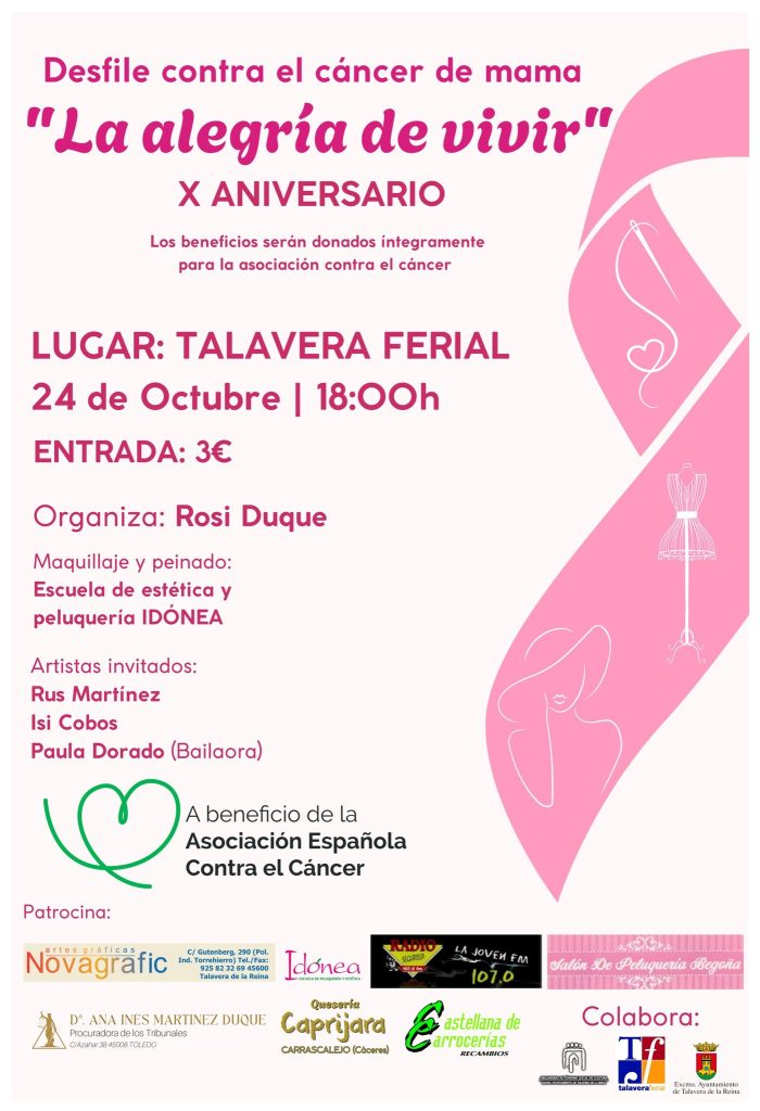 Desfile en Talavera contra el cáncer de mama: "La Alegría de Vivir"