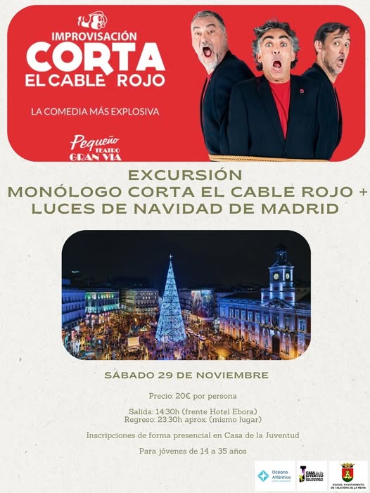 Excursión a Madrid: “Corta el Cable Rojo” y Ruta de Luces de Navidad