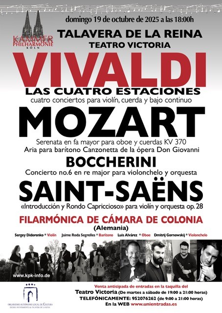 La Orquesta de Cámara de la Filarmónica de Colonia aterriza en Talavera