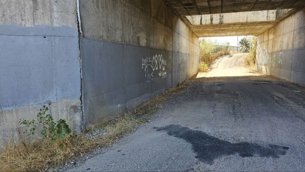 El mal estado del acceso al embalse de La Portiña