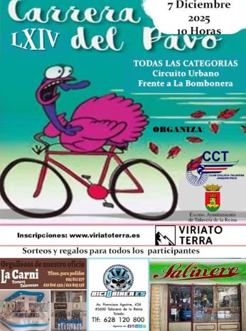 LXIII Carrera Ciclista del Pavo este 7 de diciembre
