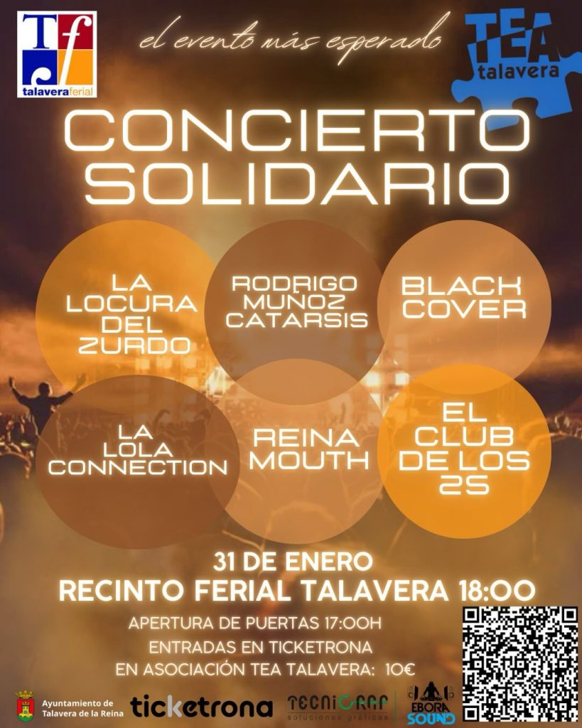 ¡Un concierto en Talavera que no te puedes perder! A favor de TEA Talavera