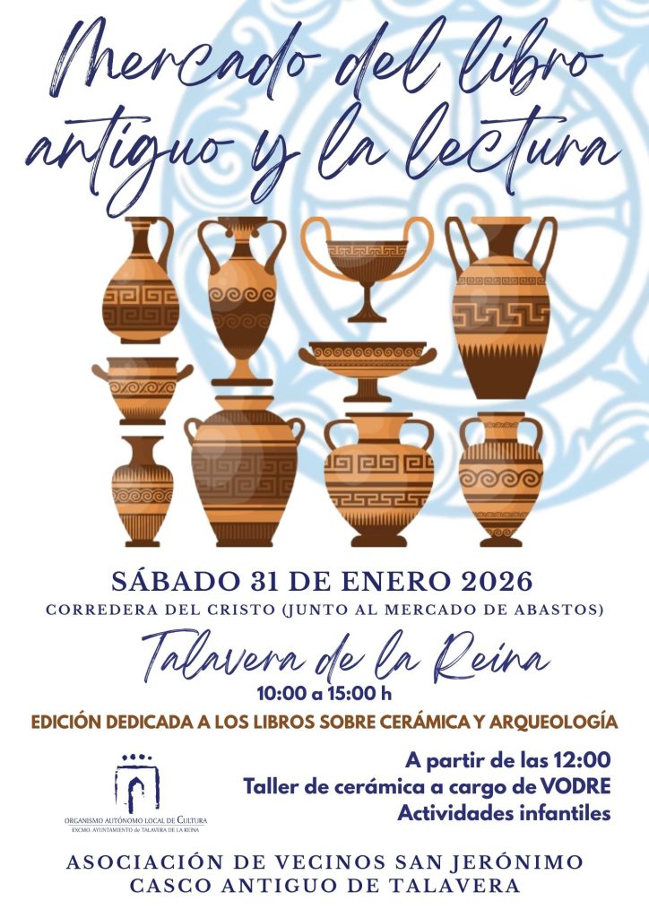 Mercado del Libro Antiguo y la Lectura con taller de cerámica en Talavera