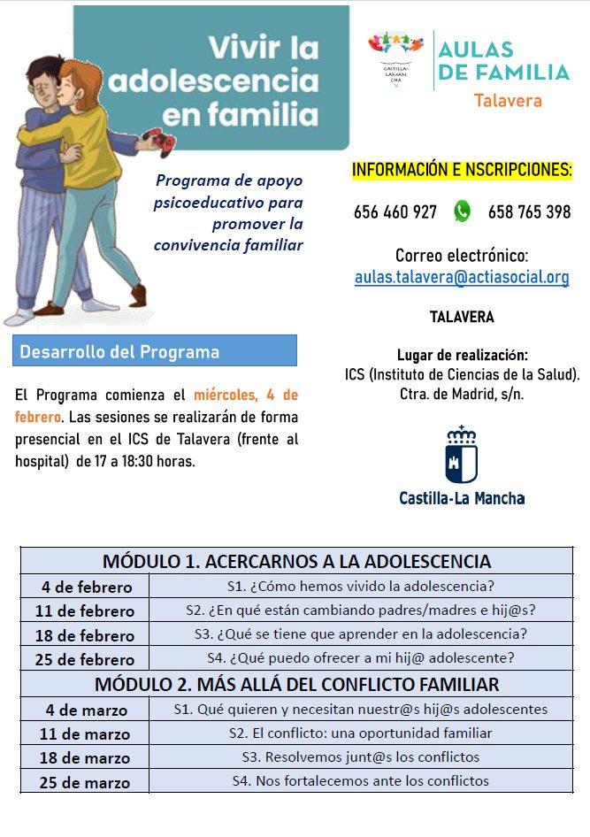 Talavera acoge el programa “Vivir la Adolescencia en Familia”