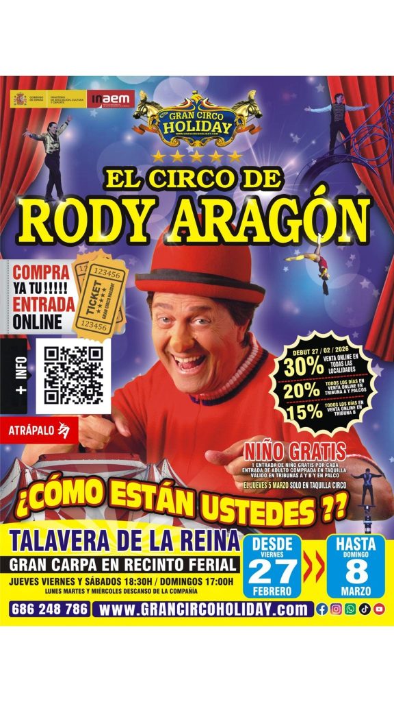 El Circo de Rody Aragón llega a Talavera: fechas y descuentos