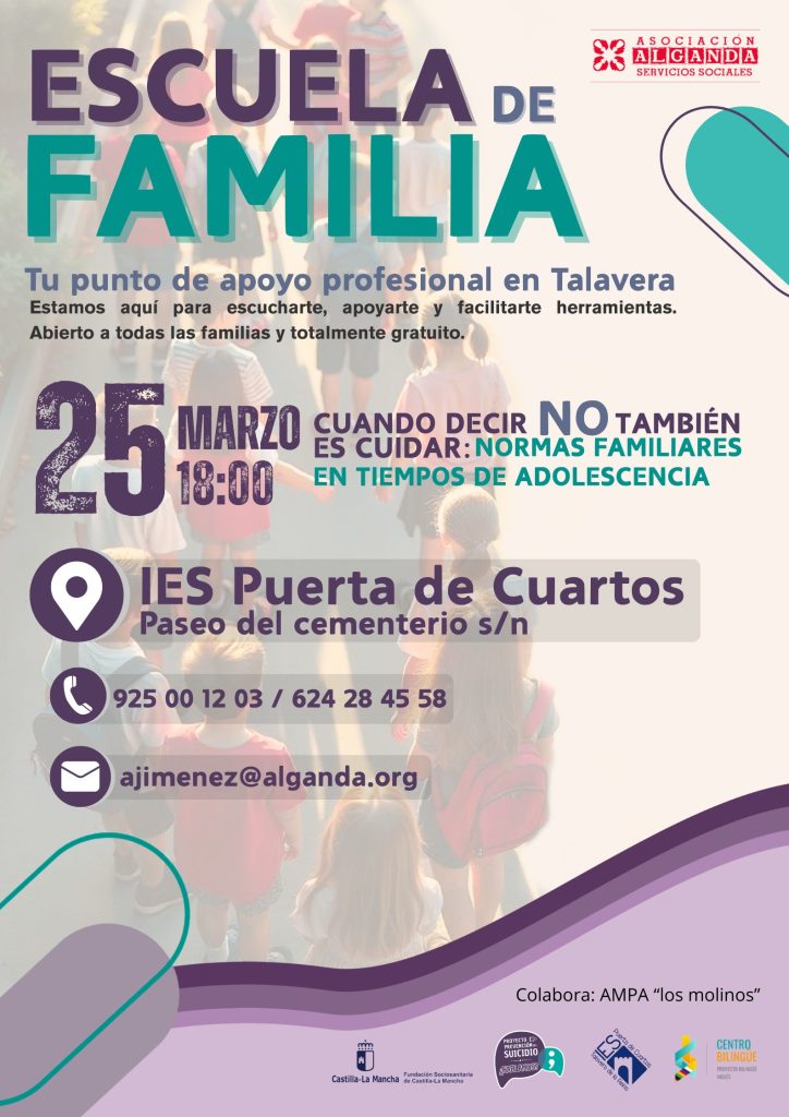 La Escuela de Familia llega a Talavera para reforzar el apoyo emocional a padres y madres
