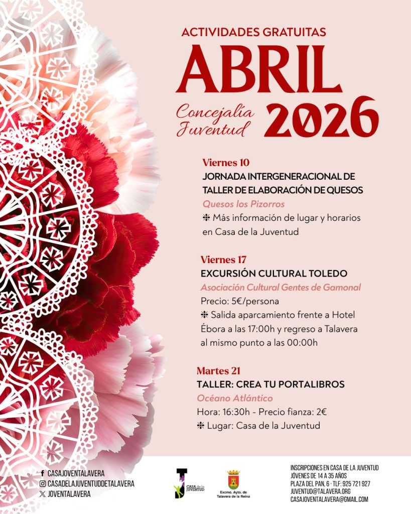 Talavera impulsa la agenda juvenil de abril
