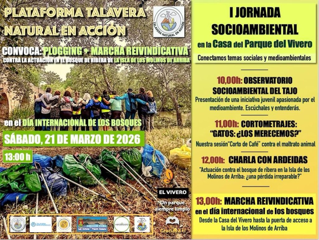 Talavera se moviliza por sus bosques: plogging y marcha reivindicativa