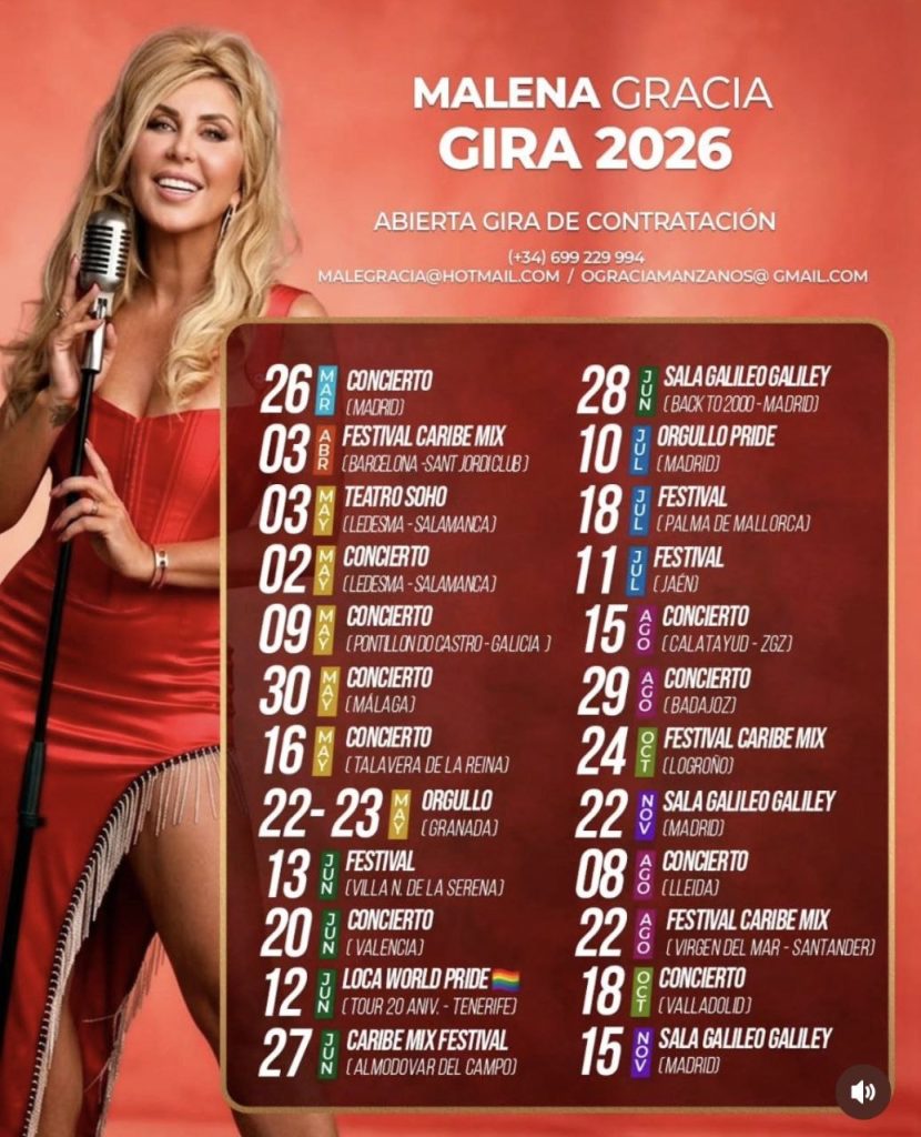 ¿Malena Gracia en las Ferias de Talavera 2026? Su gira  deja una pista clara