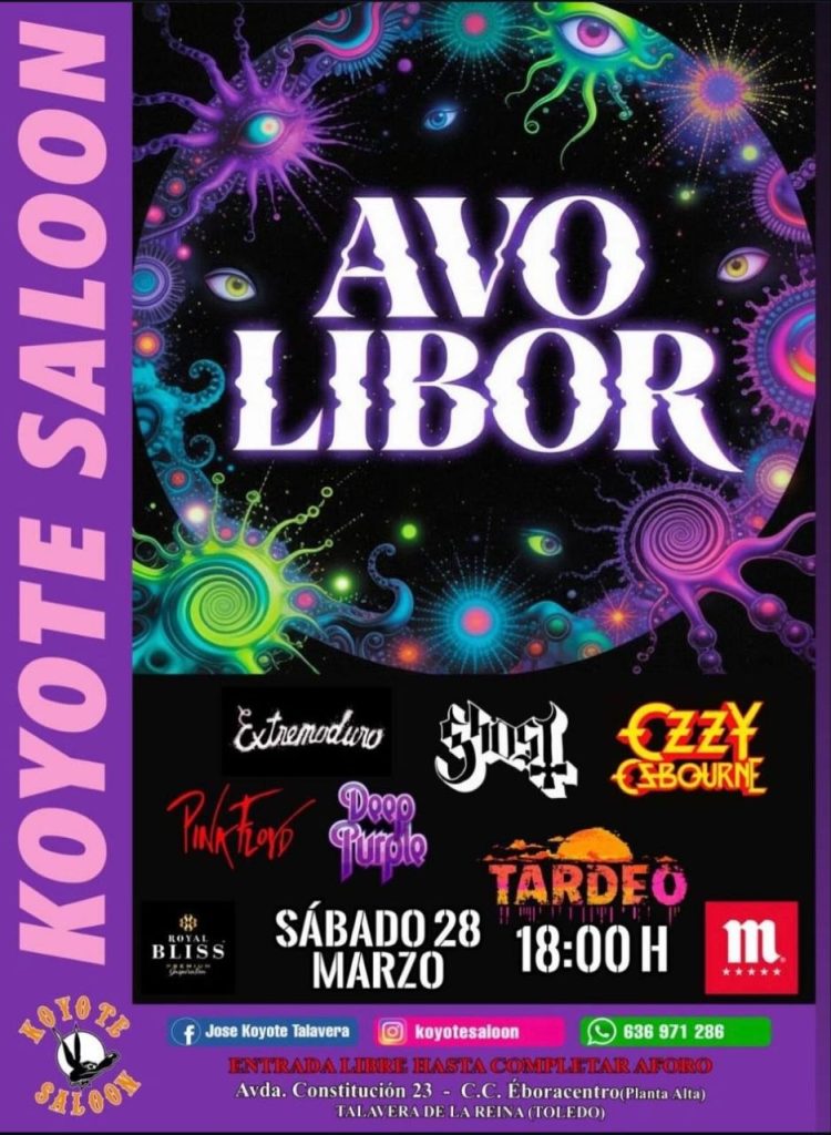 Avo Libor: rock inolvidable en Koyote Saloon este sábado 28 de marzo