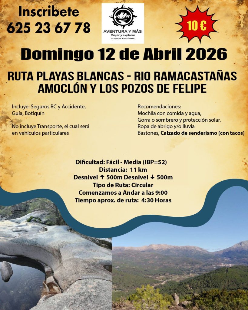 Ruta de senderismo en el Valle del Tiétar este domingo 12 de abril