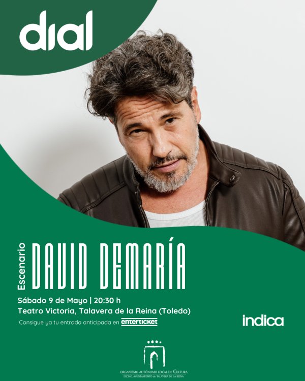 David DeMaría en Talavera: Todo sobre el próximo ‘Escenario Dial’ en el Teatro Victoria
