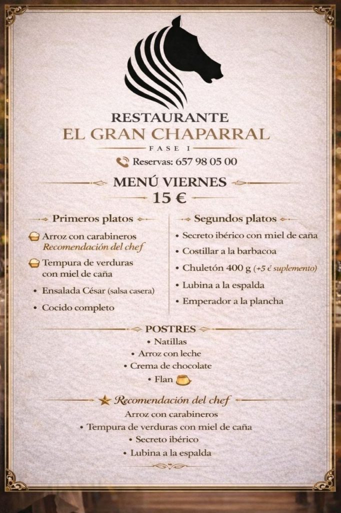 El menú completo que conquista los viernes