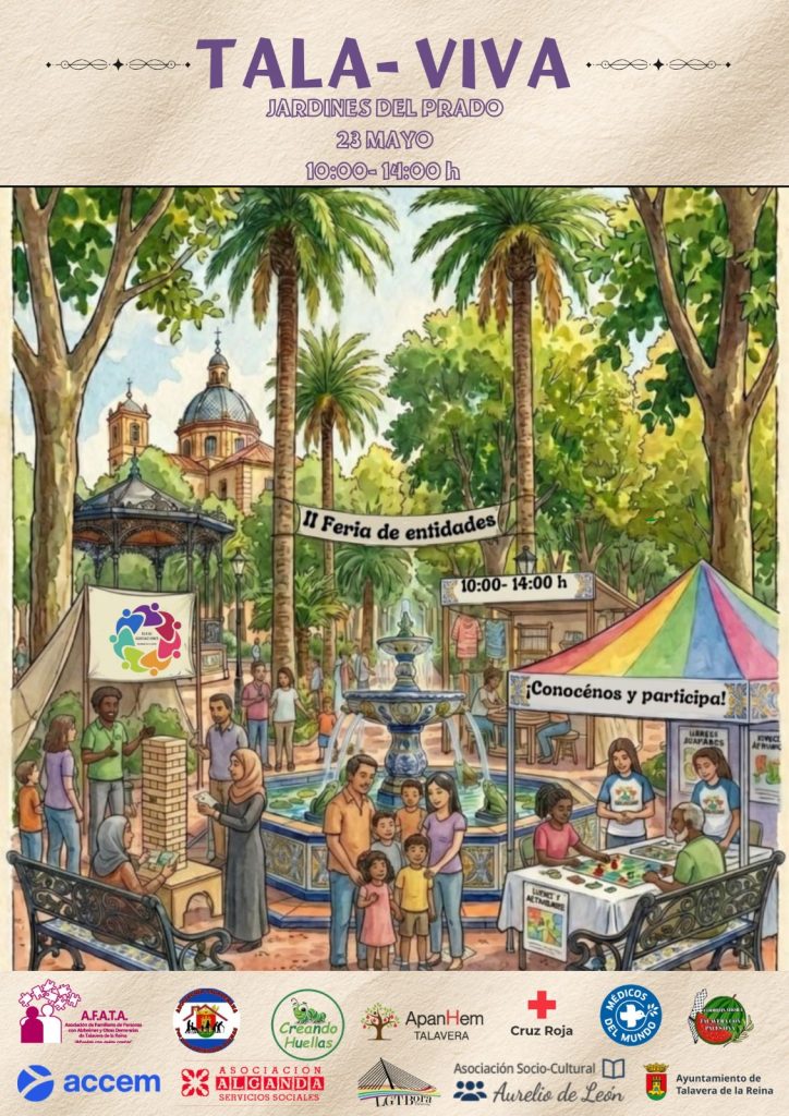 Los Jardines del Prado acogerán la II Feria de Entidades “Tala-Viva”