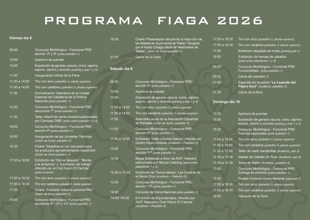 FIAGA 2026 llega a Talavera Ferial con actividades, exhibiciones y experiencias para toda la familia