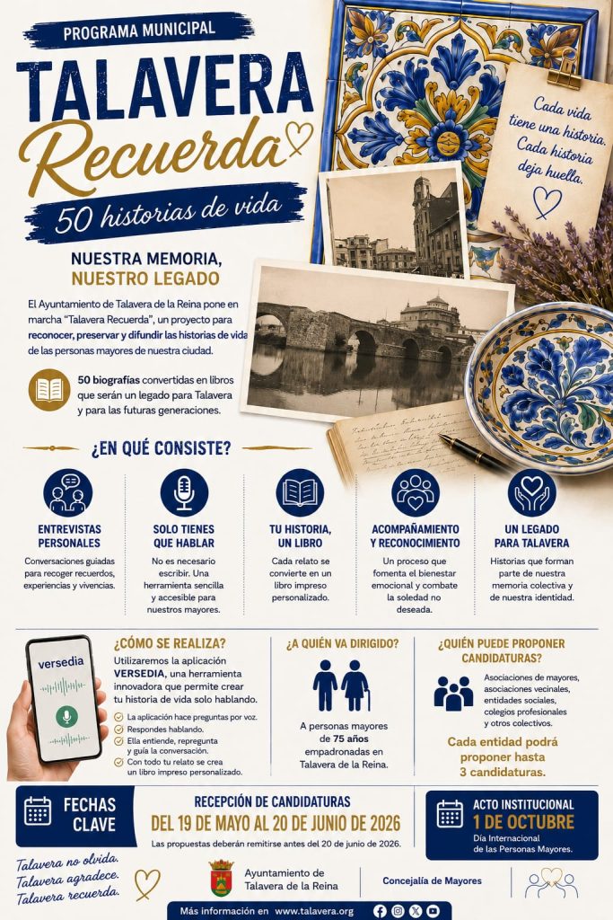 Talavera pone en marcha “Talavera Recuerda: 50 historias de vida”