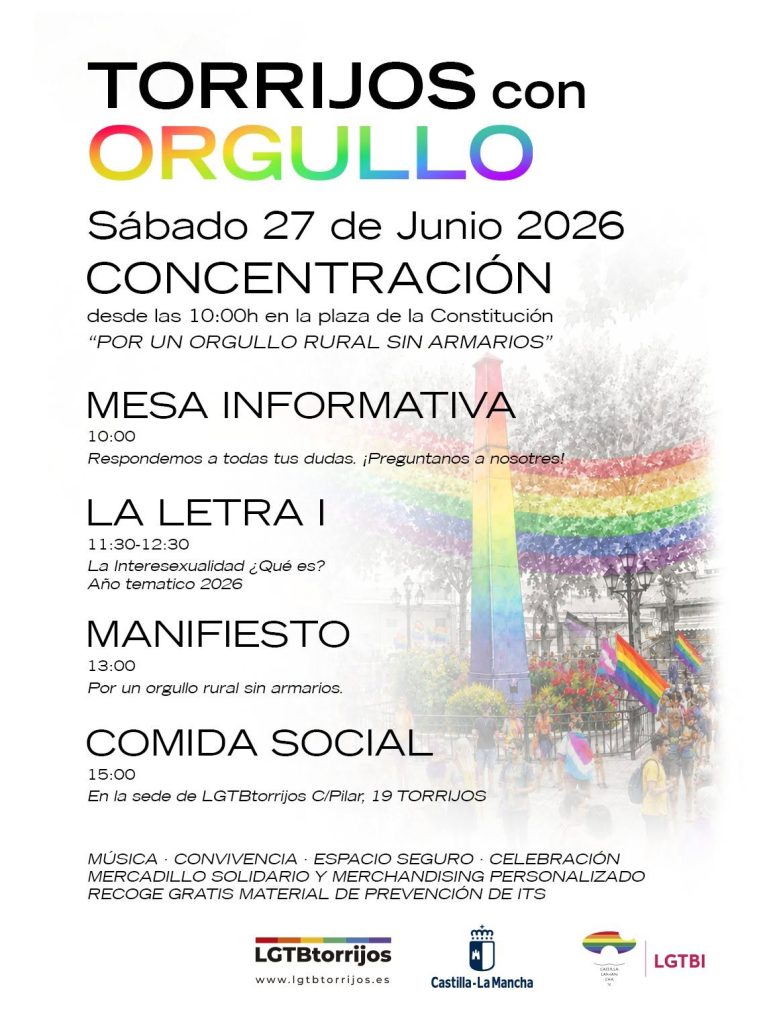 Torrijos con Orgullo 2026: una jornada para reivindicar la diversidad