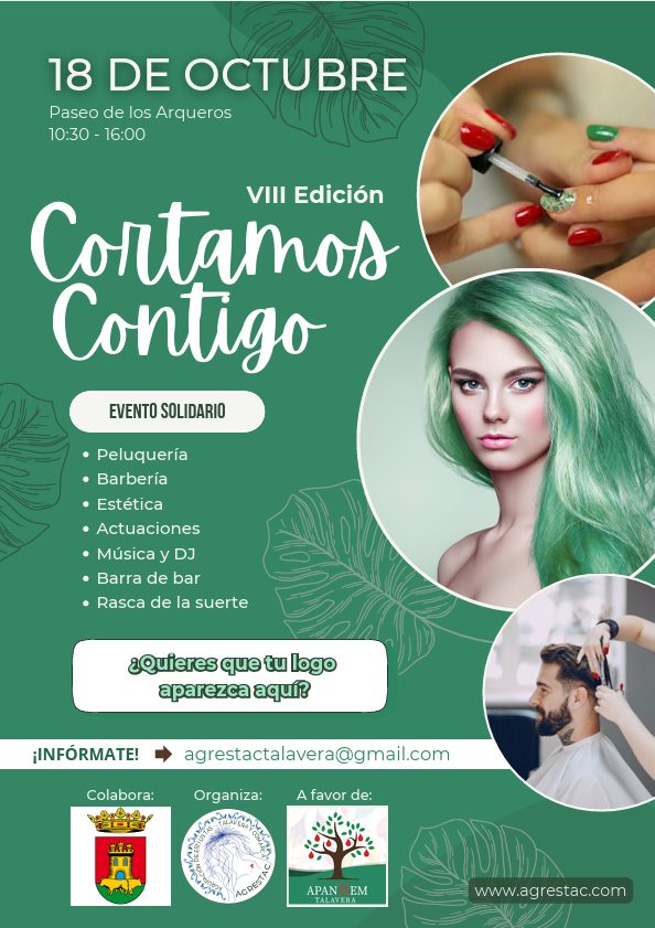 Cortamos Contigo VIII: peluquería, barbería y estética en el Paseo de los Arqueros a favor de APANHEM Talavera