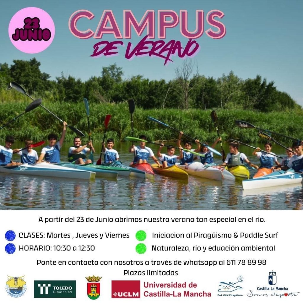 Campus de verano en el río: piragüismo, paddle surf y educación ambiental desde el 23 de junio