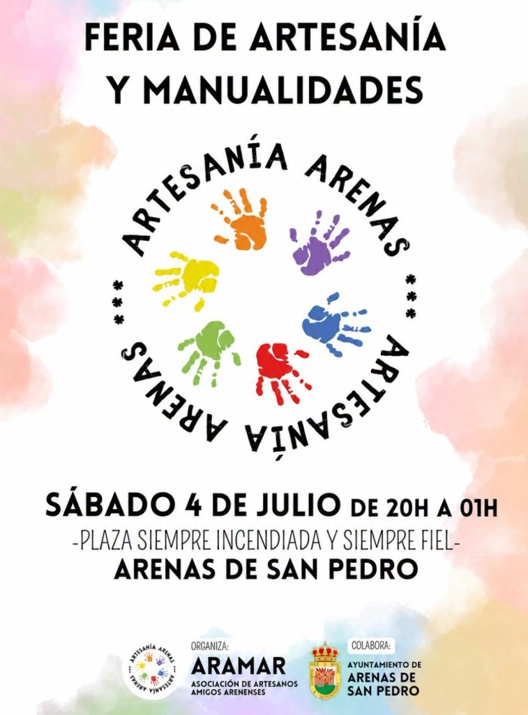 La Feria de Artesanía y Manualidades regresa a Arenas de San Pedro este 4 de julio