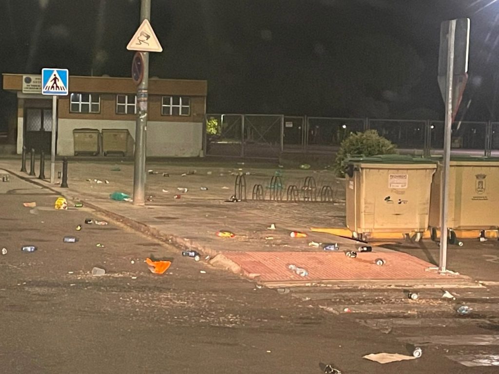 Así quedó el recinto de Talavera Ferial tras la celebración del pase de España a la final del Mundial