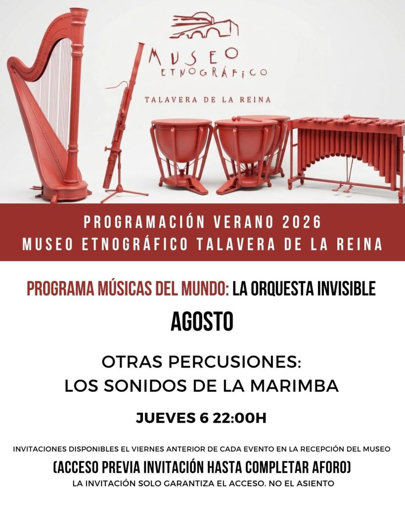 El Museo Etnográfico de Talavera continúa su programación de verano con un concierto dedicado a los sonidos de la marimba