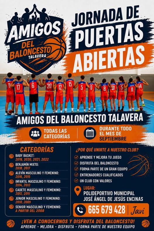 ABT Talavera abre sus puertas durante septiembre para probar el baloncesto gratis